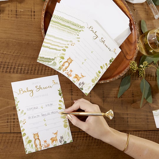 Kate Aspen Woodland Baby Shower Invitation Thank You Card Bundle Michaels Kate Aspen Woodland Baby Shower Invitation Thank You Card Bundle Michaels